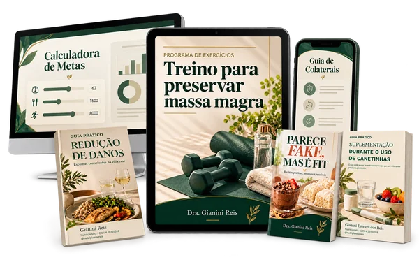 Mockup do guia de treino para preservar massa magra